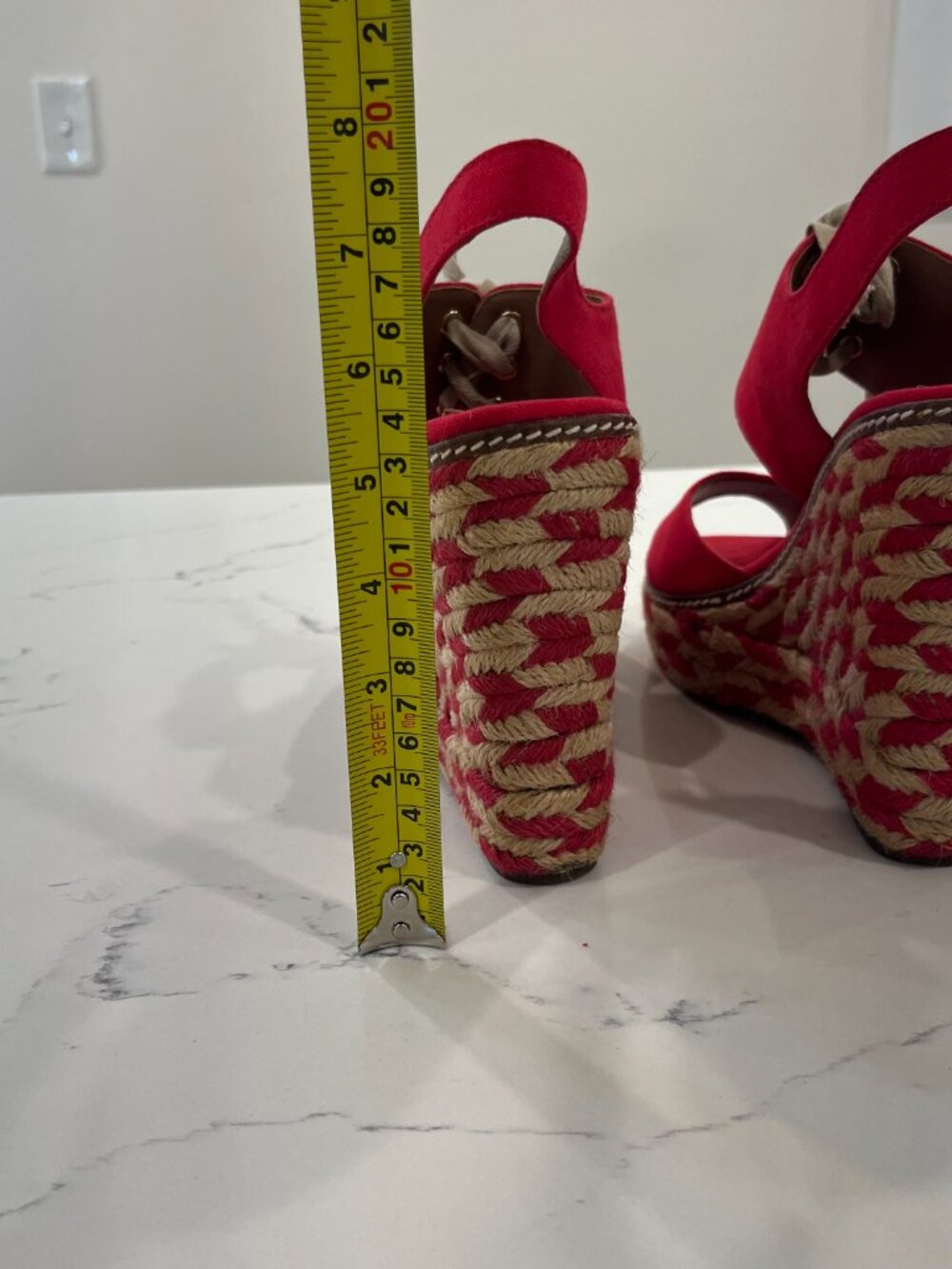 TORY BURCH Linley Wedge Espadrilles SANDALS Size 11 - Picture 7 of 8
